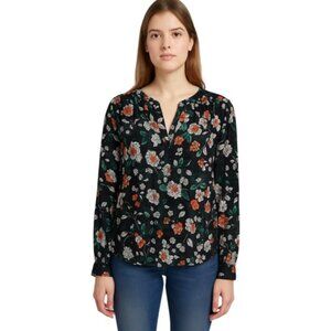 Tommy Hilfiger Medium Urban Folklore Long Sleeve Floral Peasant Top NWT
